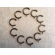 Small Black Nickel Iron Metal C Split Passing Pass Over Curtain Rings to fit 16 to 23mm Poles